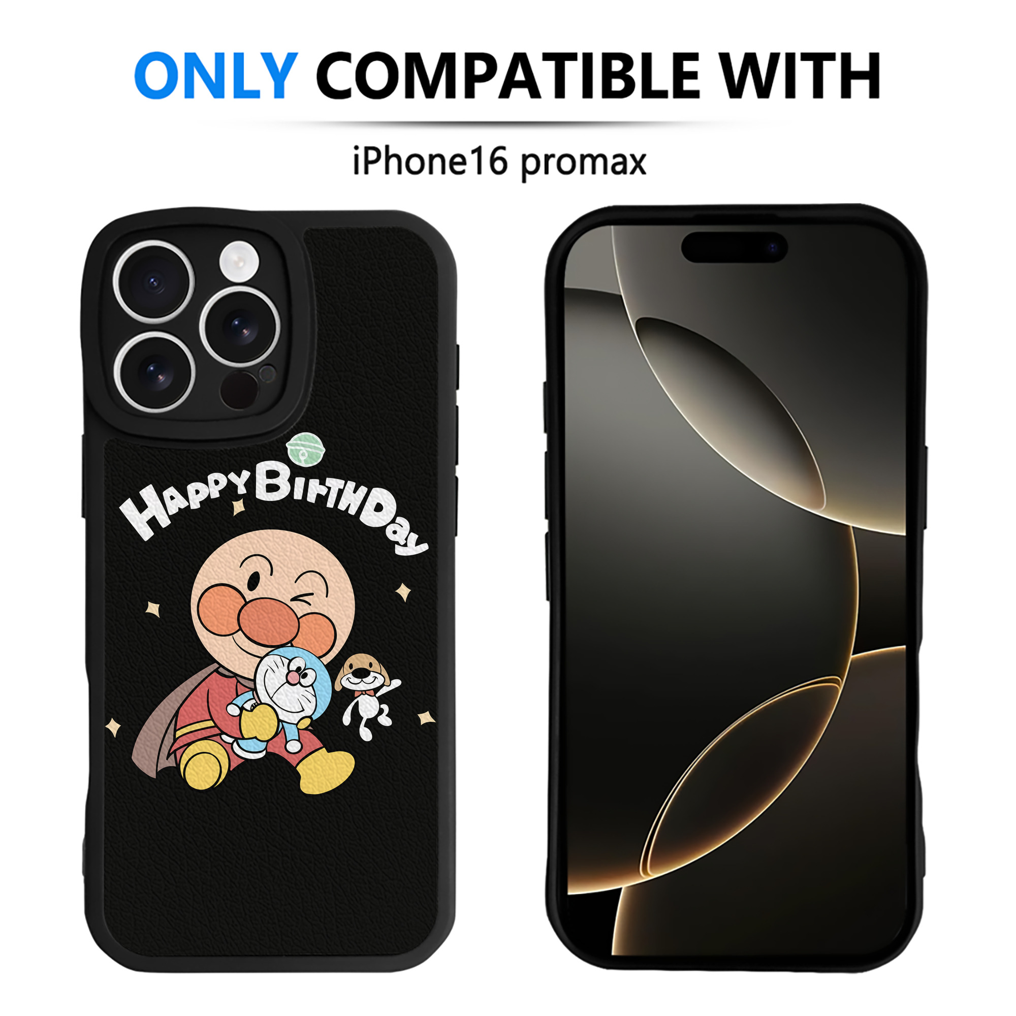 （画像用） アンパンマン Anpanman 【iPhone 16シリーズ対応】シリコンスマホケース（レザー調） 材質：シリコン